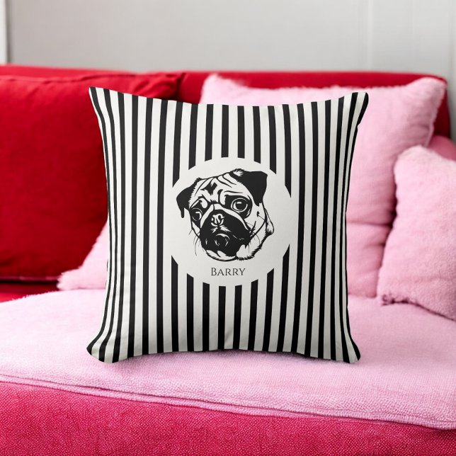 Coussin chien de carlin personnalisé design tendance perso (Créateur téléchargé)