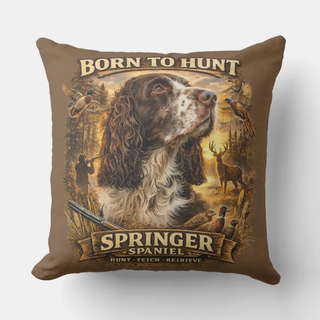 Coussin Chien de Chasse Springer Spaniel Anglais (Recto)