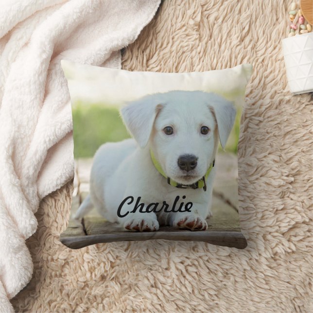 Coussin Chien de Chien do-it-yourself photo et nom personn (Couverture)