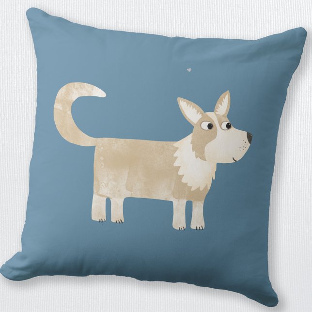 Coussin Chien de Corgi mignon (Fun Corgi dog throw pillow)