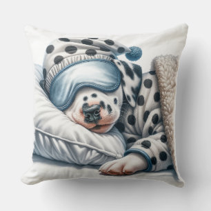 Coussin Chien de Dalmation dormant mignon