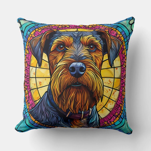 Coussin Chien de dessin animé mignon (Recto)