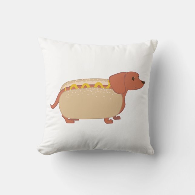 Coussin Chien de hot dog (Recto)