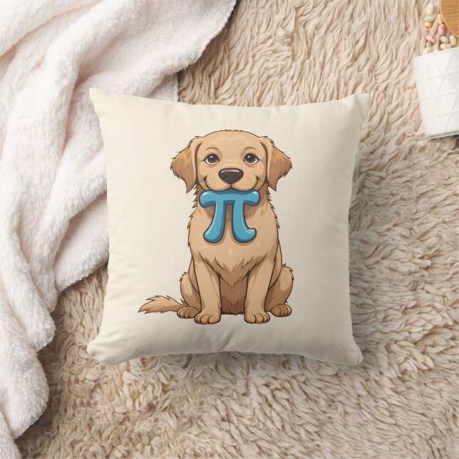 Coussin Chien De Jour Pi Avec Symbole Pi | Joyeuse Journée (Couverture)