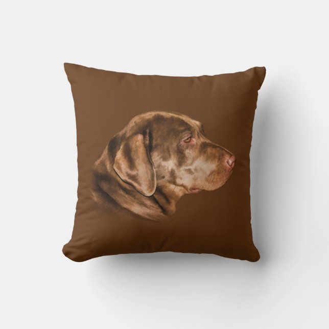 Coussin Chien de labrador retriever, carreau, (Recto)