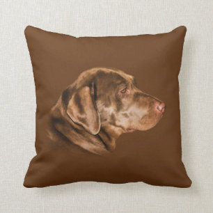 Coussin Chien de labrador retriever, carreau,