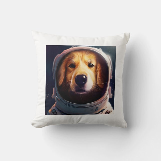 Coussin Chien de l'espace (Recto)