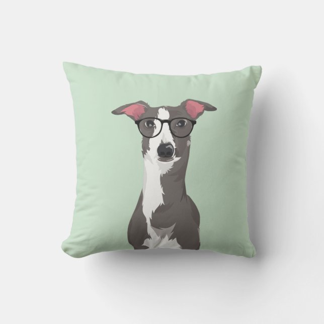 Coussin Chien de lévrier italien de hippie pour des (Recto)