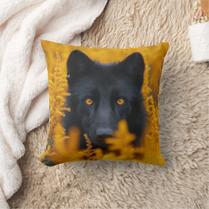 Coussin Chien de loup noir berger allemand