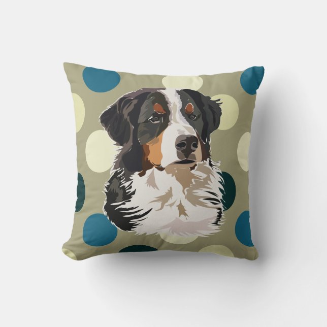 Coussin Chien de montagne bernois (Recto)