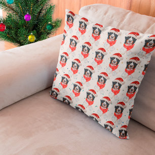 Coussin Chien de montagne bernois de Noël