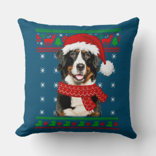 Coussin Chien de Montagne bernois laide sucré Noël chiot