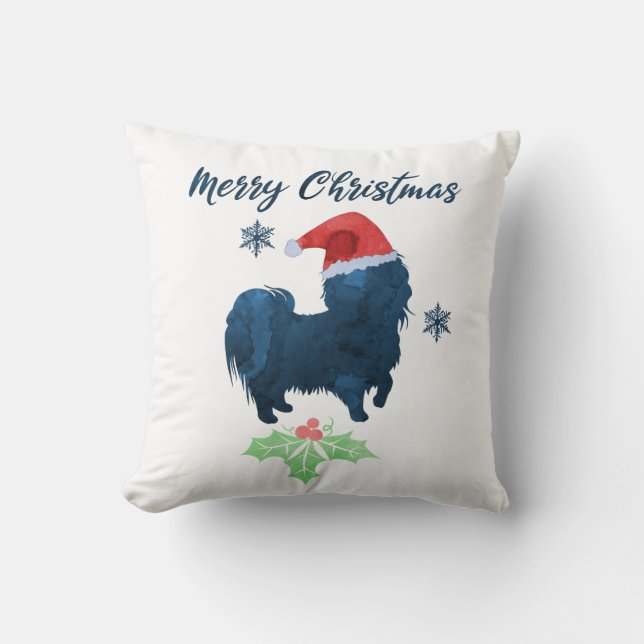 Coussin Chien de Noël Chien de Tzu (Recto)