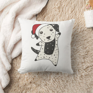 Coussin Chien de Noël Dalmatien Animaux d'hiver Chiens