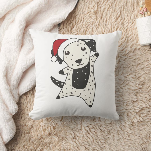 Coussin Chien de Noël Dalmatien Animaux d'hiver Chiens (Couverture)