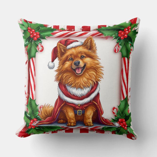 Coussin Chien de Noël mignon (Recto)