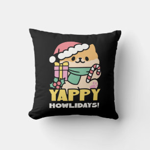 Coussin Chien de Noël mignon - Yappy Howlidays