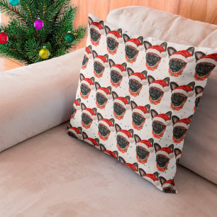 Coussin Chien de race Griffon bruxellois Noël