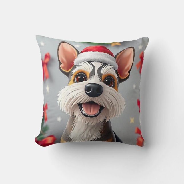 Coussin Chien de style dessin animé adorable (Recto)