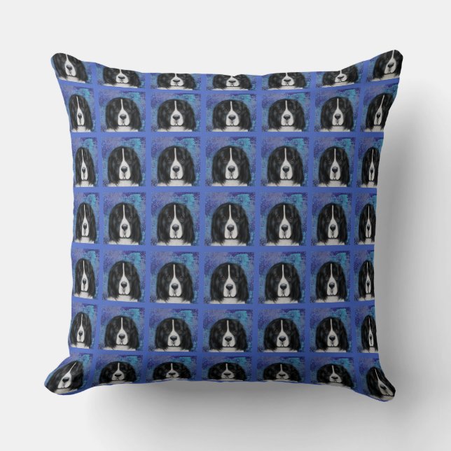 Coussin Chien de Terre-Neuve (Recto)