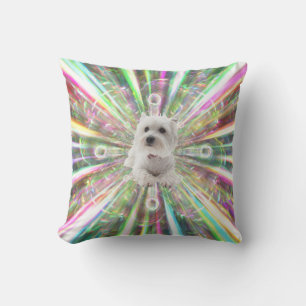 Coussin Chien de Terrier Westie à vitesse légère