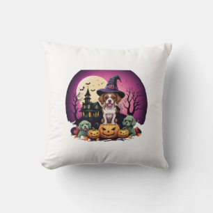 Coussin Chien d'Halloween amateurs d'automne