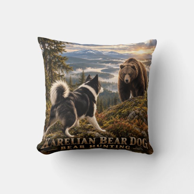 Coussin Chien d'Ours de Carélie  (Recto)