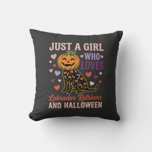 Coussin Chien drôle de Labrador Retriever Halloween Citrou