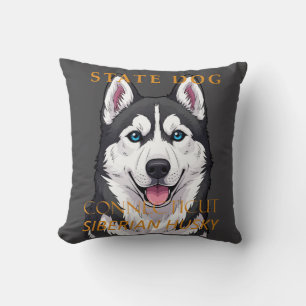 Coussin Chien du territoire du Connecticut Sibérie Husky