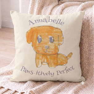 Coussin Chien en or Mignon Parfaitement Adorable Art pour