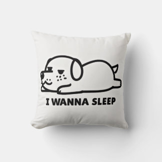 coussin chien endormi