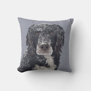 Coussin Chien espagnol mixer portrait animal de compagnie
