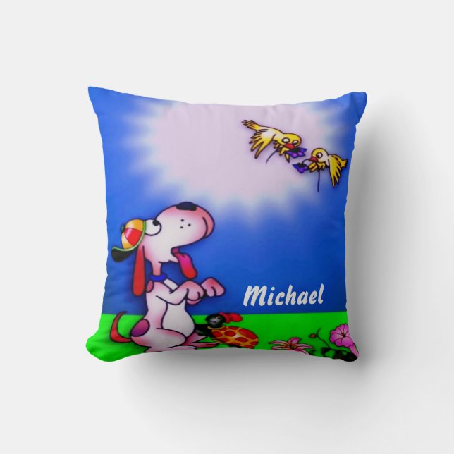 Coussin Chien et amis (Recto)