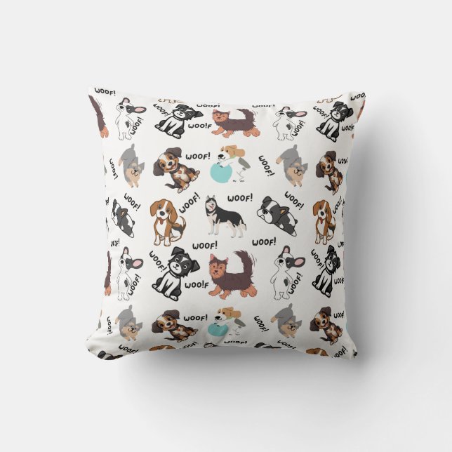 Coussin Chien et Ouaf (Recto)