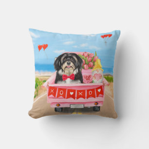 Coussin Chien Havanais Saint Valentin Camion