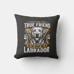 Coussin Chien Labrador véritable ami