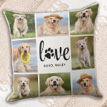 Coussin Chien LOVE Empreinte de patte Personnalisé Animaux<br><div class="desc">AMOUR ! Célébrez votre meilleur ami avec un coussin de collage photo de chien unique et personnalisé. Surprenez votre amoureux des chiens préféré, le temps est un anniversaire, la fête des mères, la fête des valentins, ou Noël avec ce mignon coussin de chien photo d'amour. Cet Amour avec empreinte de...</div>