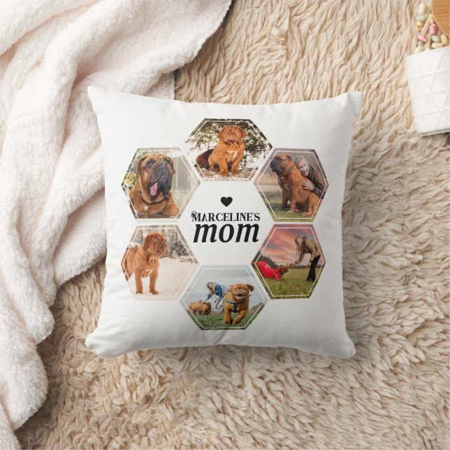 Coussin Chien Maman Personnalisé Animal de compagnie Hexag (Couverture)