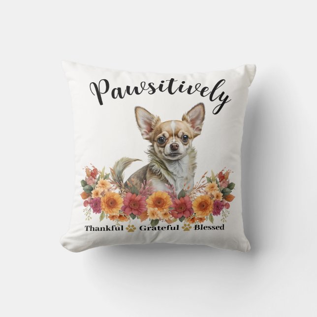 Coussin Chien Mignon Absolument Reconnaissant Bénis (Recto)