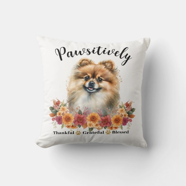 Coussin Chien Mignon Absolument Reconnaissant Bénis (Recto)