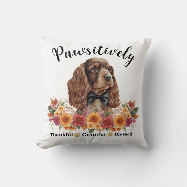 Coussin Chien mignon absolument reconnaissant bénit adorab (Recto)