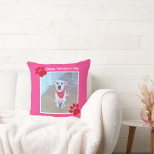 Coussin Chien mignon Joyeux Valentines Jour Pâtes rouges 1