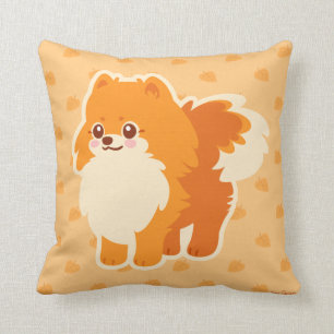 Coussin Chien mignon Kawaii Pomeranian