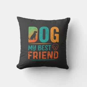 Coussin Chien Mon Meilleur Ami Design Rétro