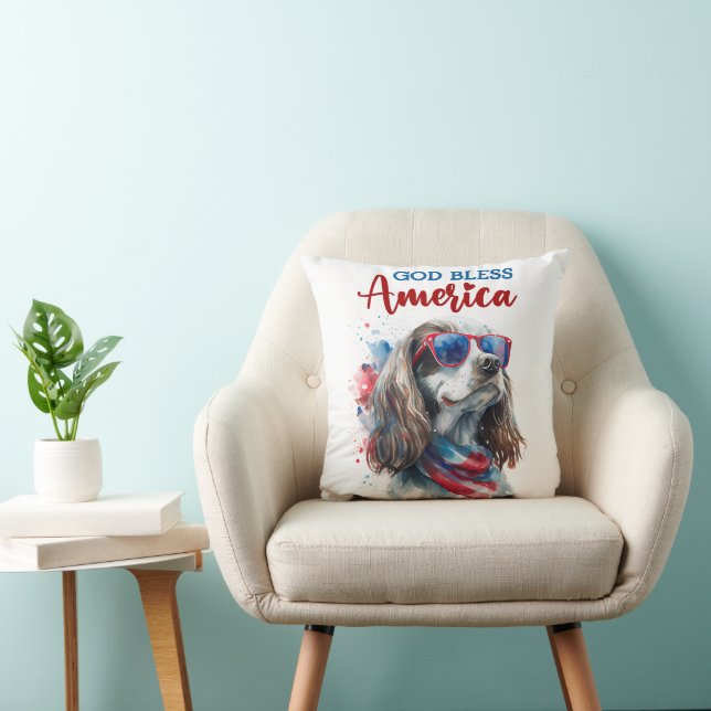 Coussin Chien Patriote-Epagneul (Chaise)