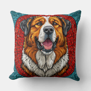 Coussin chien Saint-Bernard