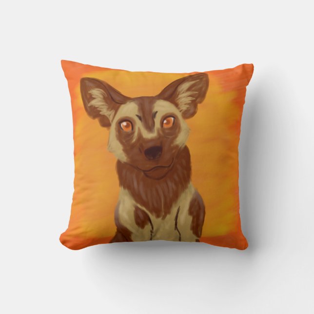 Coussin Chien sauvage africain (Recto)