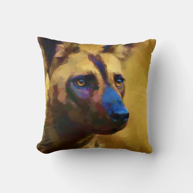 Coussin Chien sauvage africain (Recto)