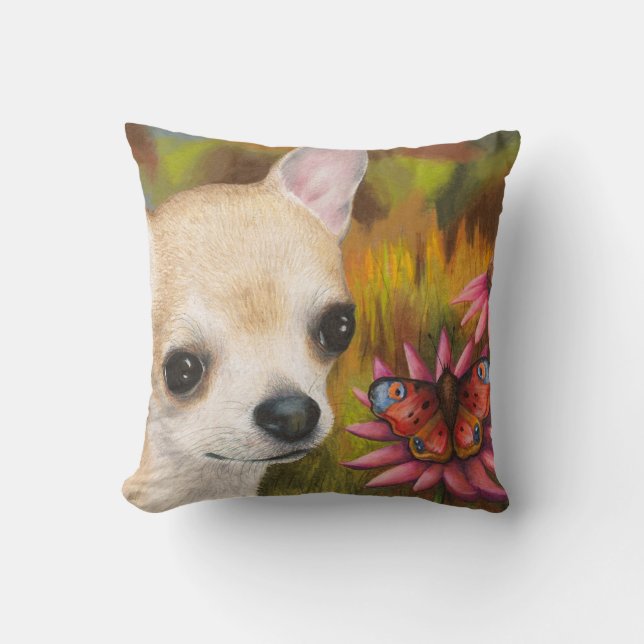 Coussin Chien Tan Chihuahua 85 papillon (Recto)