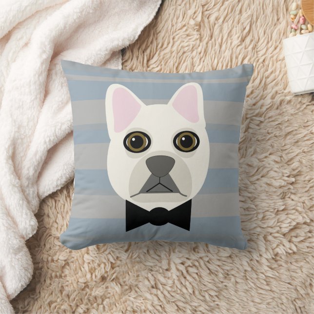 Coussin Chien-taureau français blanc, Grandes (Couverture)
